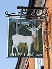 Keith Evans, White Hart Inn Sign. Wikimedia Commons