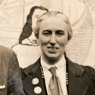 Cropped newspaper image of Clemence Housman circa 1910. Wikimedia Commons