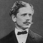 Black and white photograph of Ambrose Bierce circa 1866. Wikimedia Commons. 