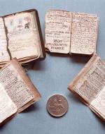 Some of the miniature books created by young Charlotte Brontë.