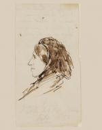 George Eliot, Ink Drawing by Lowes Cato Dickinson (1872)