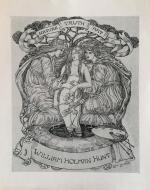 Bookplate for William Holman Hunt by Celia Levetus