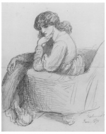 Sketch of Jane Morris by Rossetti