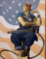 Rockwell, Norman. Cover of Saturday Evening Post May 29, 1943. Rosie the Riveter—1943. h