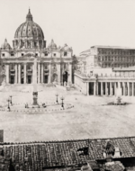 The Piazza and Basilica of St. Peter's, Rome, ca. 1860