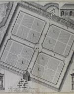 Oxford Botanic Garden Sketch - 1675 by Loggan, David