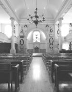 The interior of St. Swithin's Church of Walcot in Bath, a church that Jane Austen attended. 