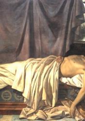 Pictured is a depiction of Lord Byron on his deathbed in Greece in 1824. ukdhm.org/lord-byron/