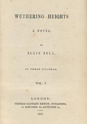 Title Page of Wuthering Heights, 1847