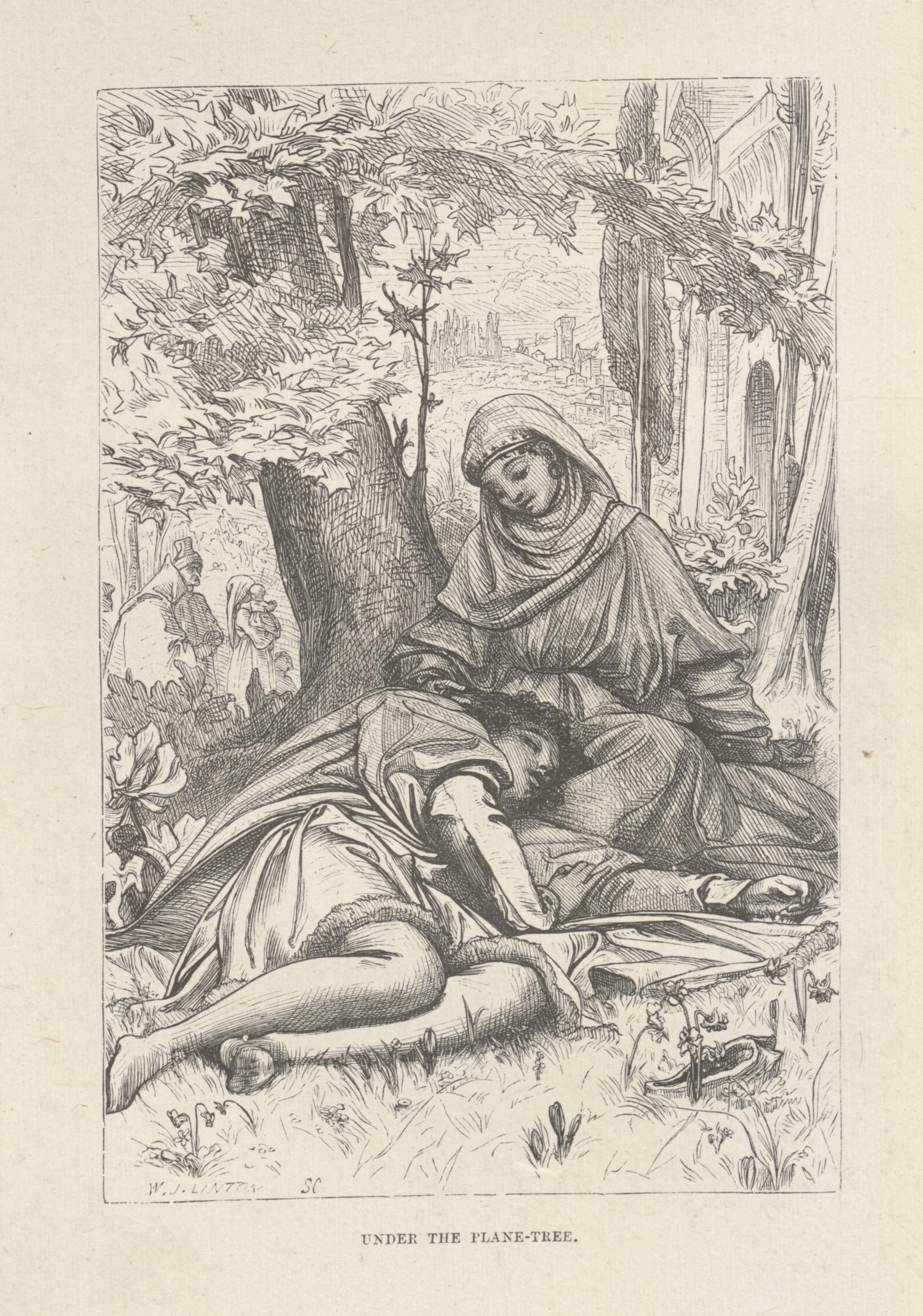 Full Plate Illustration: Under the Plane-Tree, pg. 149