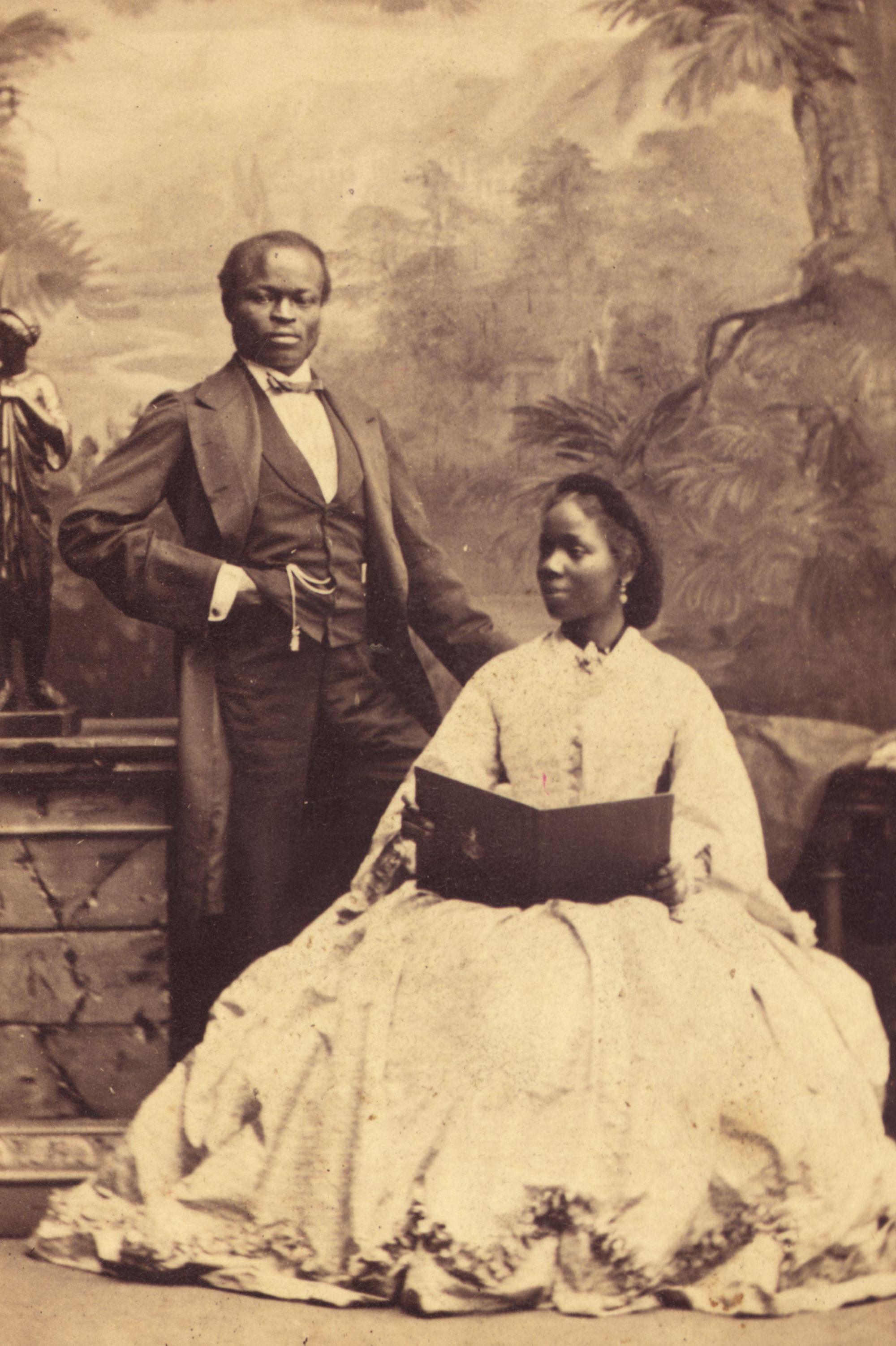 Sarah Forbes Bonetta and her husband Captain James Pinson Labulo Davies